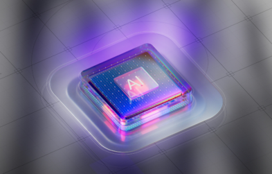 AI labeled 3D styled microchip